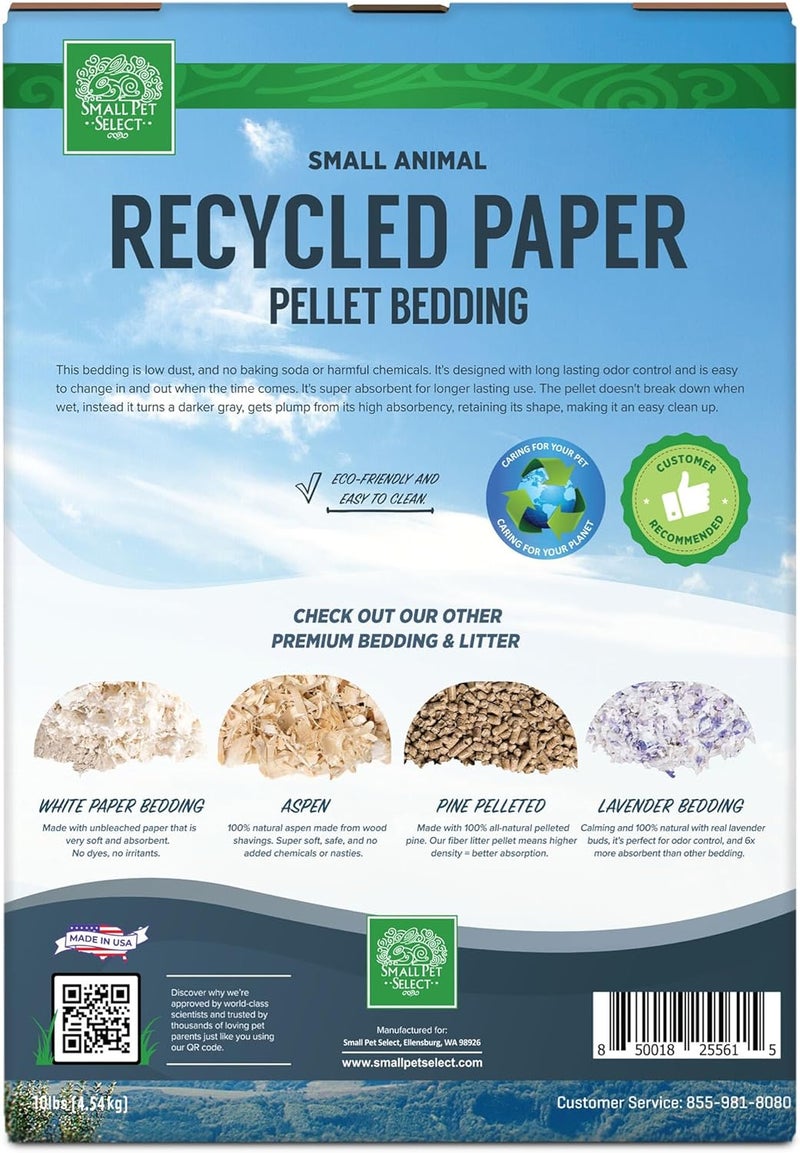 Small Pet Select Recycled Paper Pellet Bedding, Litter for Rabbit, Guinea Pig, Hamster, Bunny and Other Small Animals, 10lb - Image 4